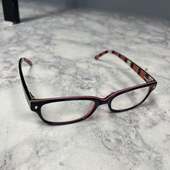 Kate Spade Lucyann 0X78 Eyeglasses Black Pink Rectangular Frames Only 49-16-135 - Picture 2 of 10